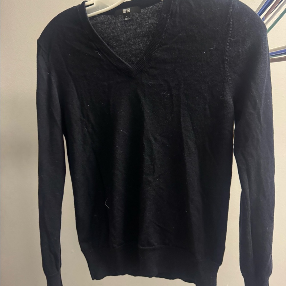 Women’s Black V-Neck Sweater